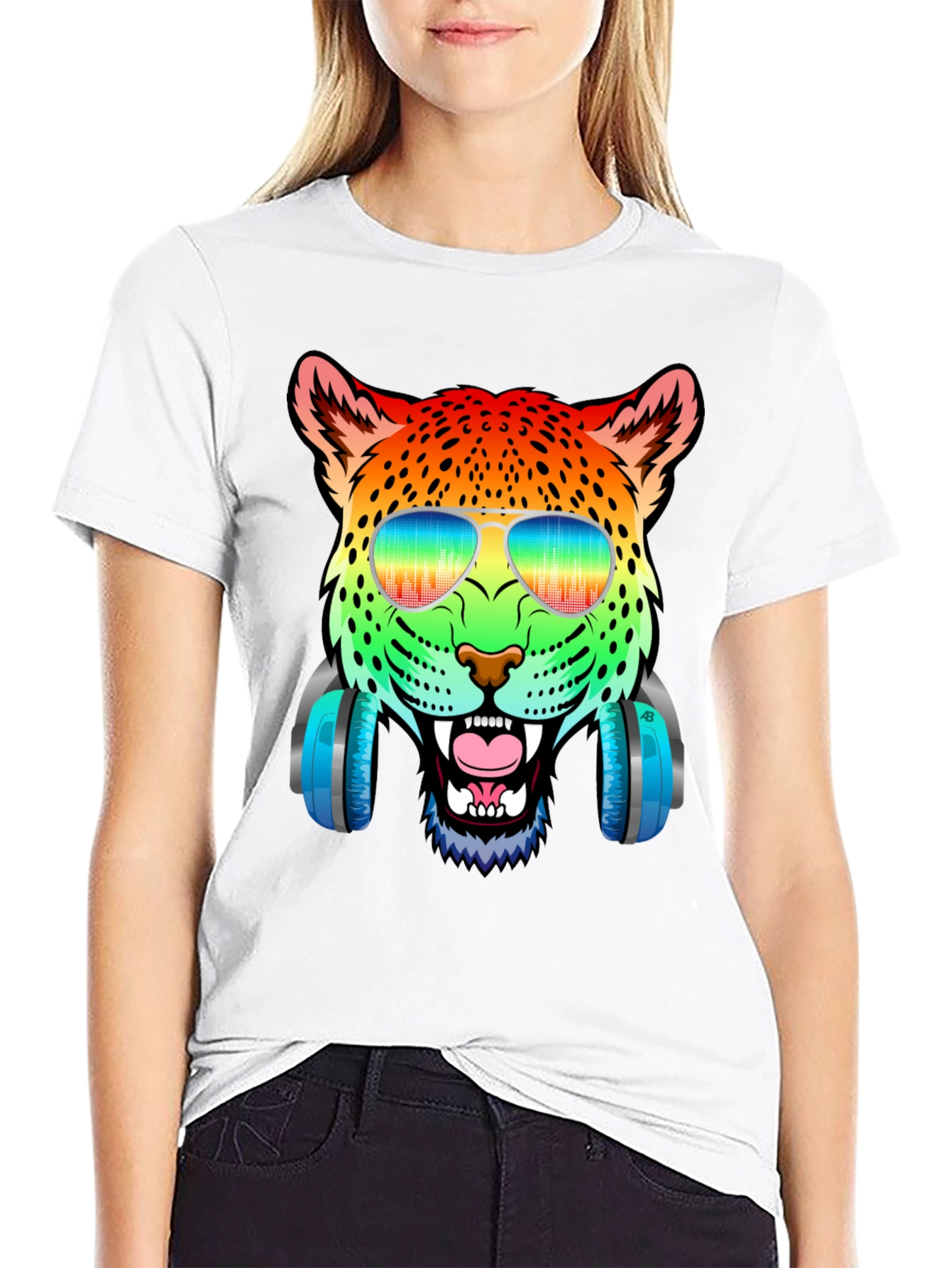 Rainbow Leopard DJ T-Shirt