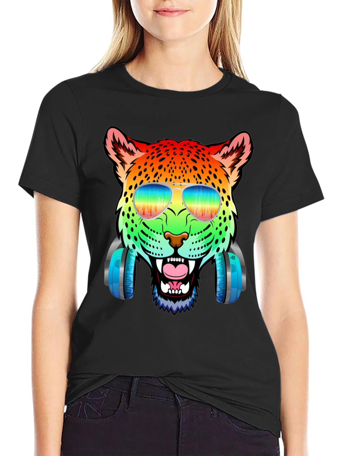 Rainbow Leopard DJ T-Shirt