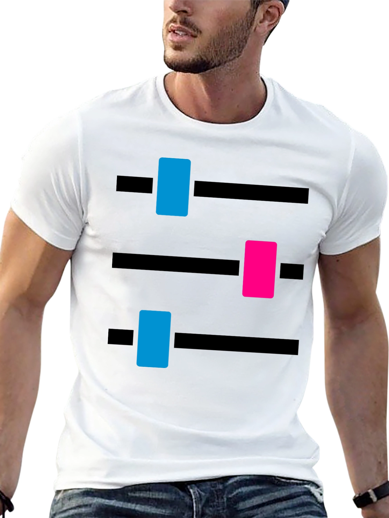 DJ Mixer Graphic Tee - Black Cotton Blend