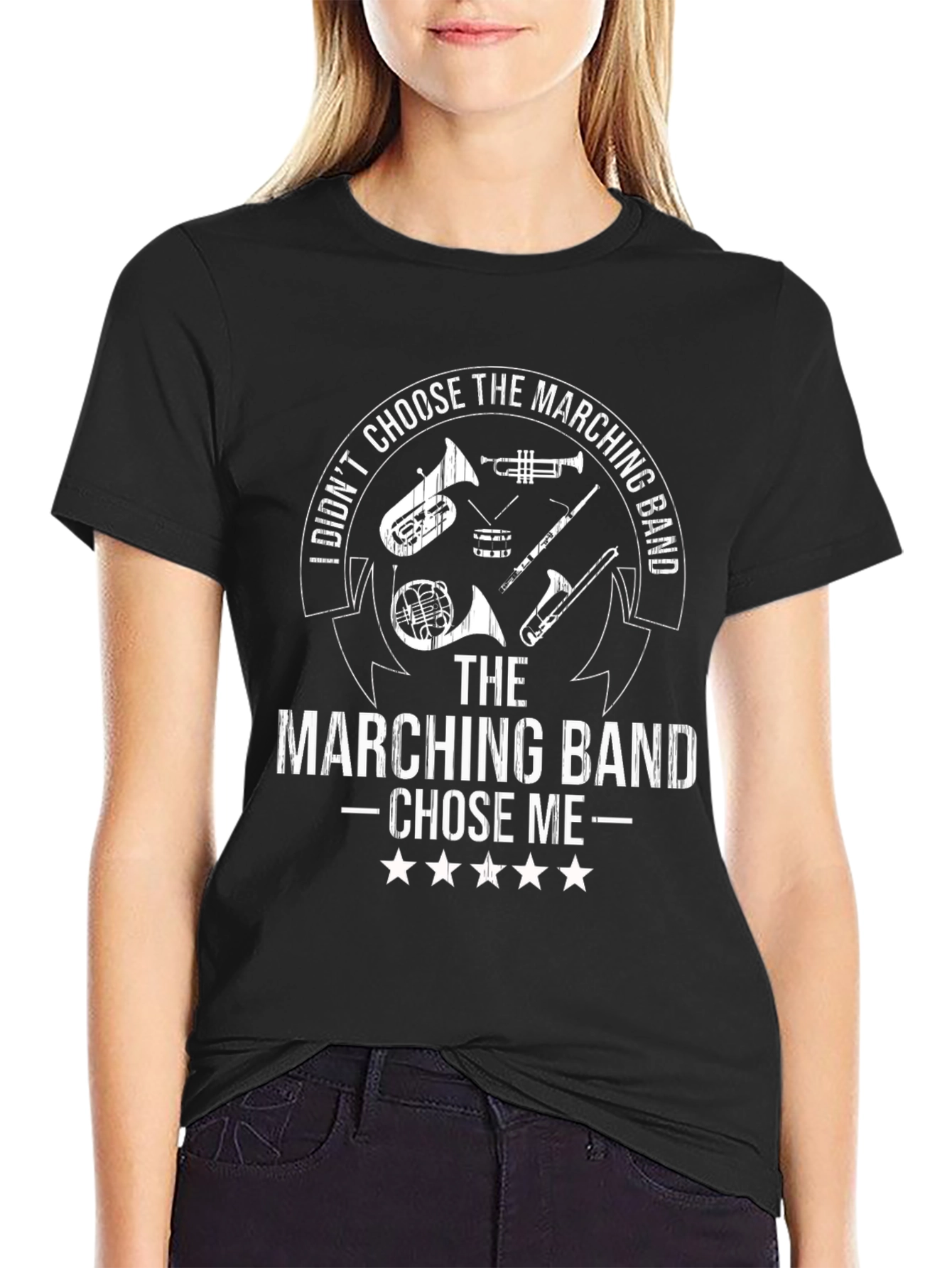Marching Band Chose Me Black T-Shirt