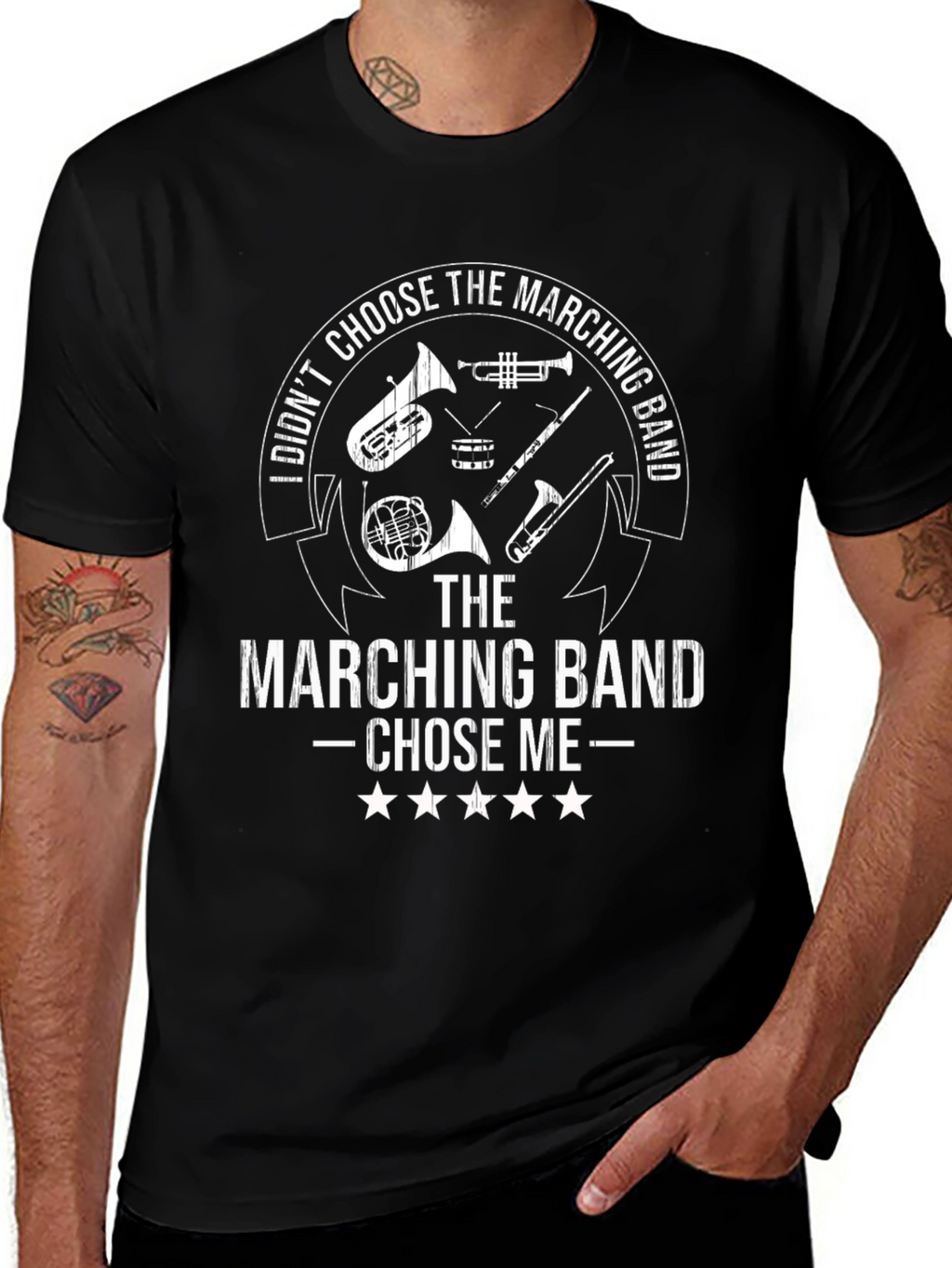 Marching Band Chose Me Black T-Shirt