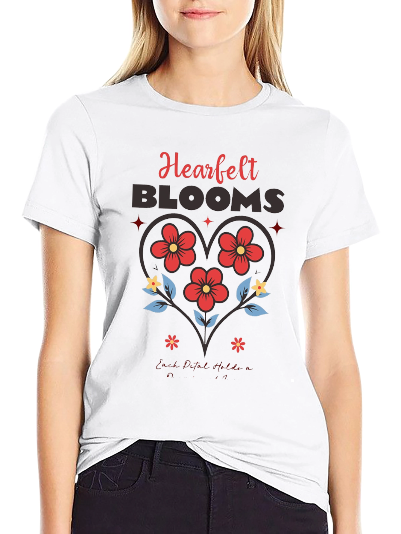 Heartfelt Blooms Graphic Tee