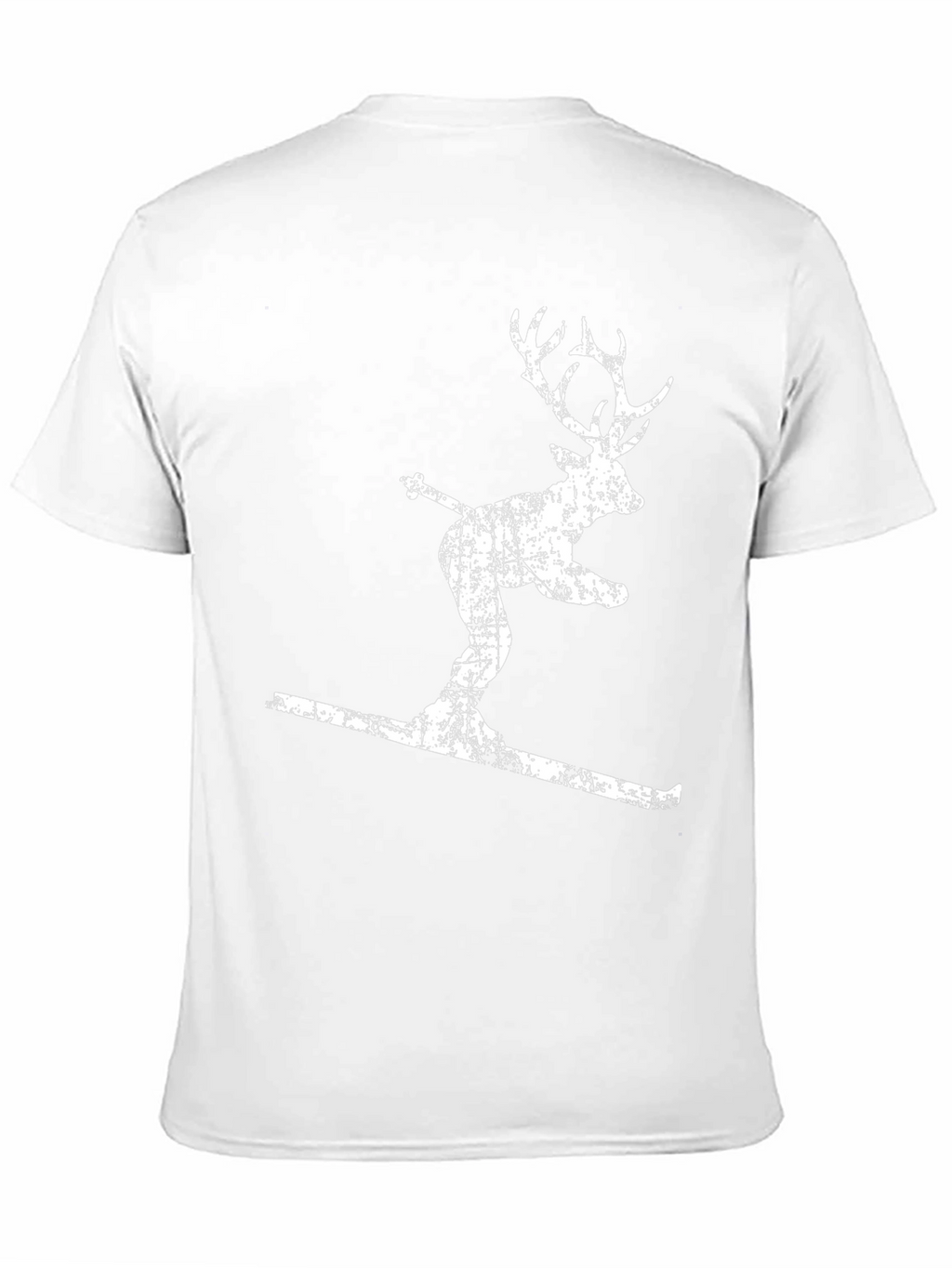 Skiing Deer Graphic T-Shirt - Mens Black Tee