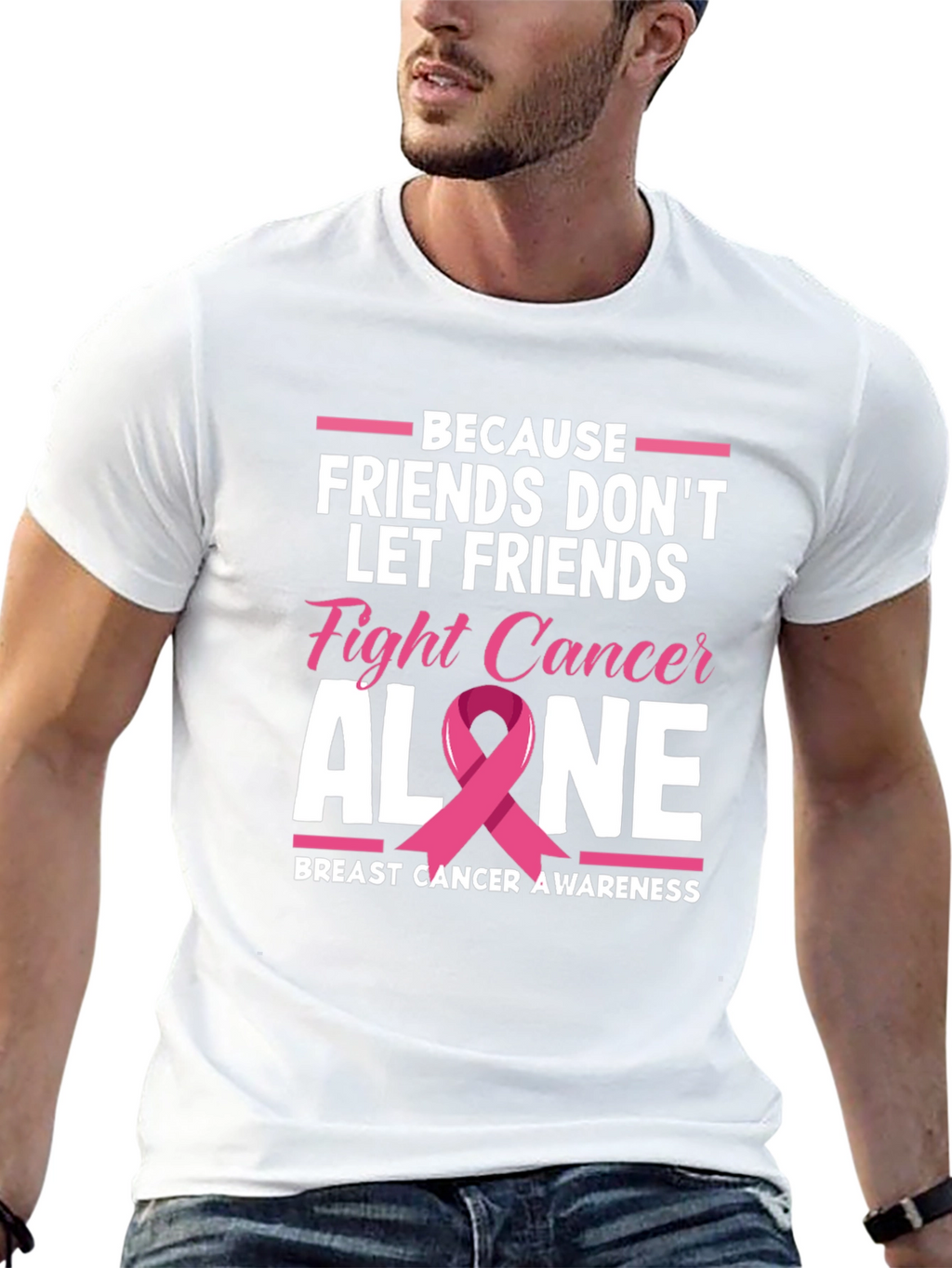 Breast Cancer Awareness T-Shirt - Friends Fight Cancer