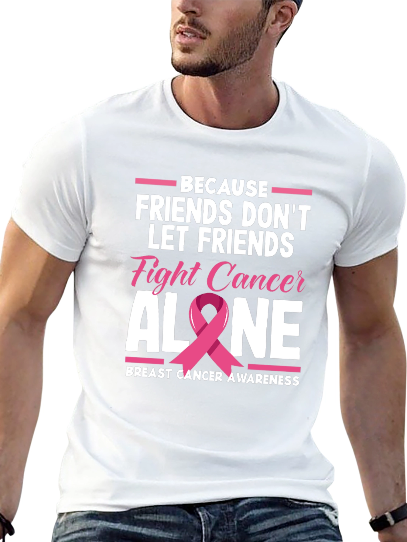 Breast Cancer Awareness T-Shirt - Friends Fight Cancer