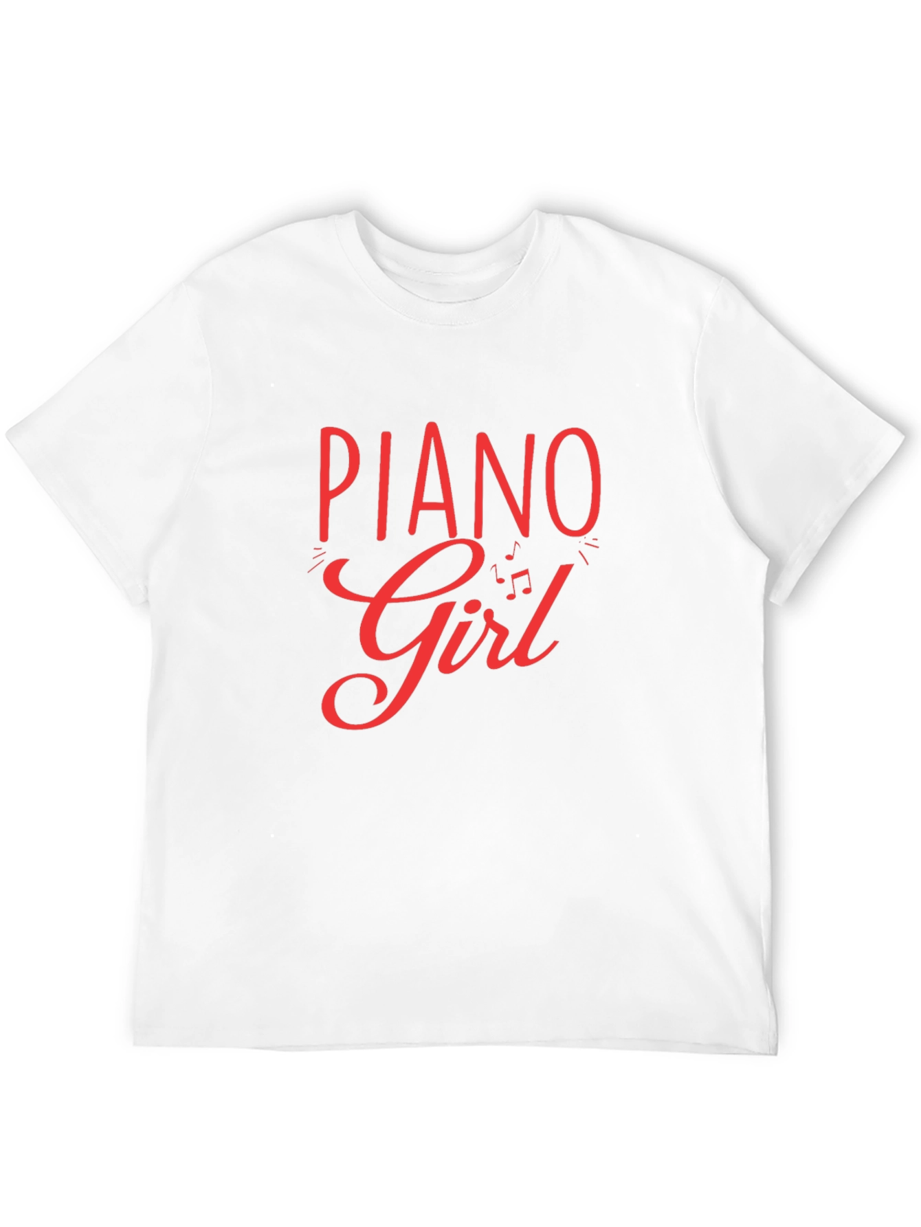 Piano Girl Black T-Shirt