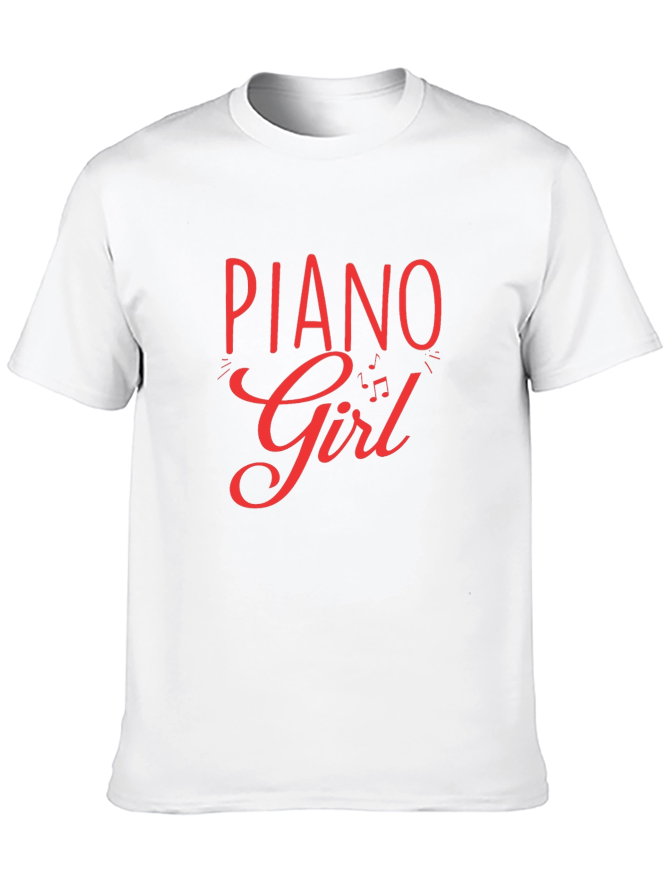 Piano Girl Black T-Shirt