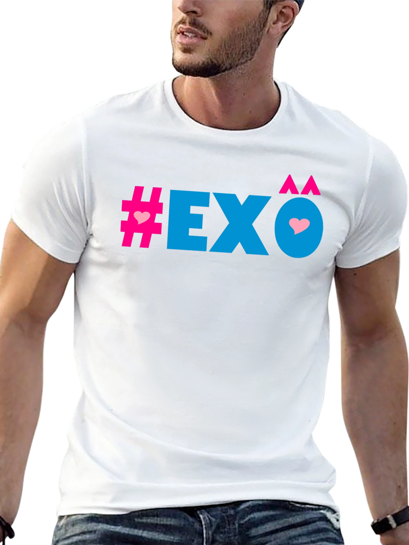 EXO Heart Graphic Black T-Shirt