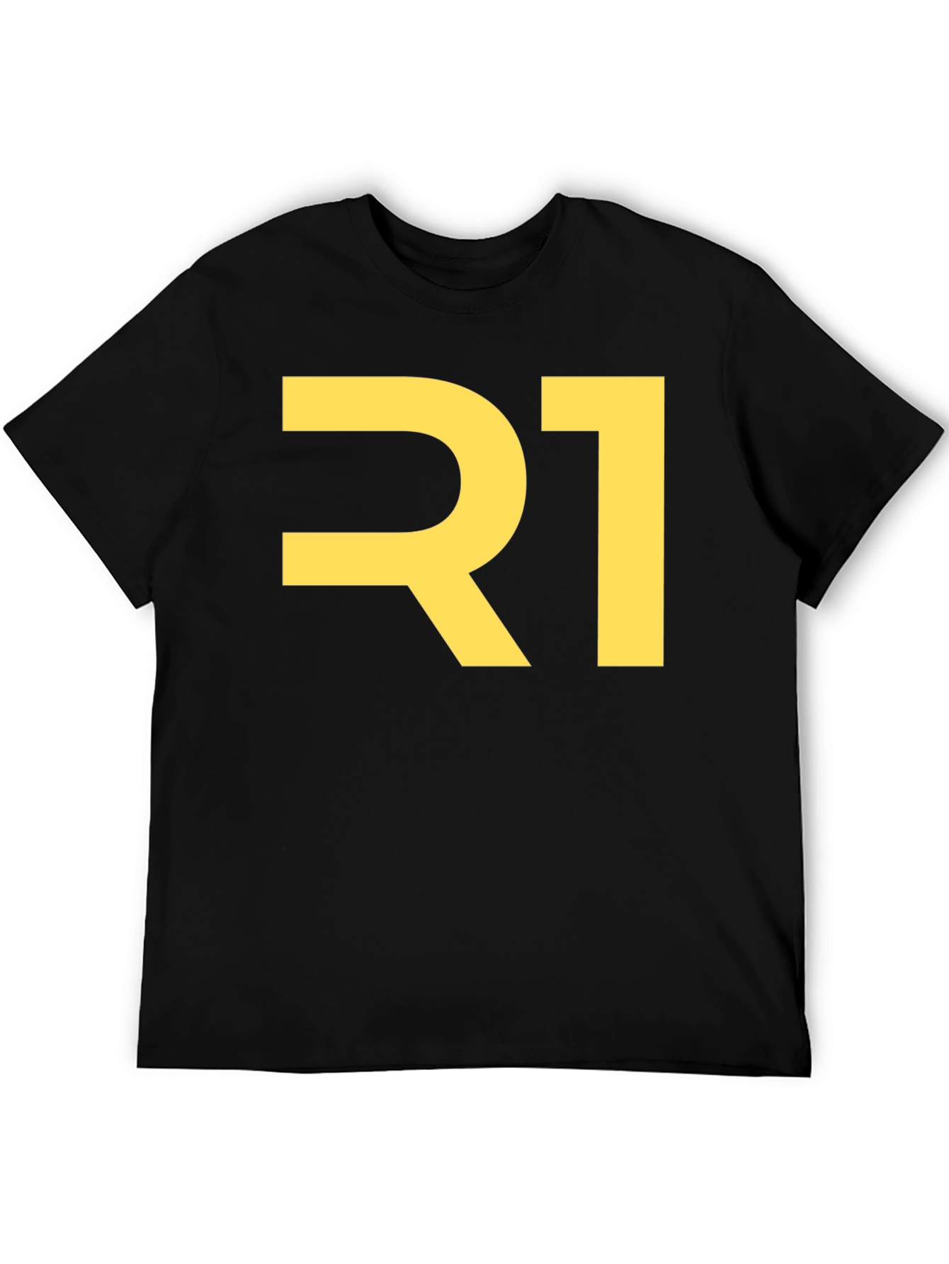Bold R1 Graphic T-Shirt - Black Cotton Tee