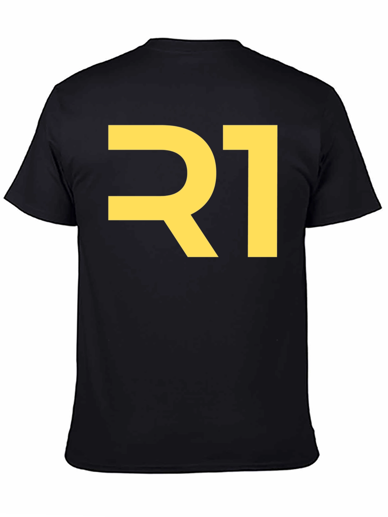 Bold R1 Graphic T-Shirt - Black Cotton Tee