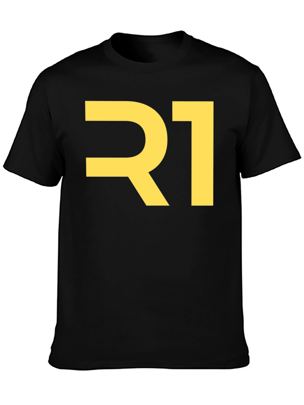 Bold R1 Graphic T-Shirt - Black Cotton Tee