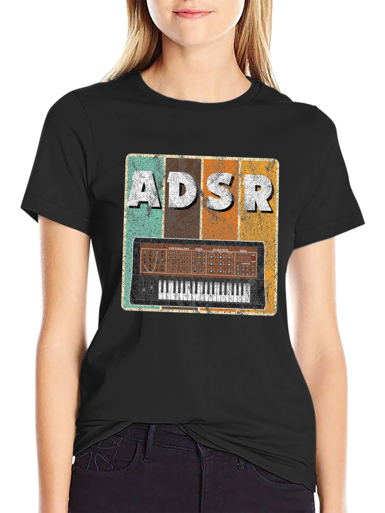 Retro ADSR Synth T-Shirt - Vintage Music Producer Tee