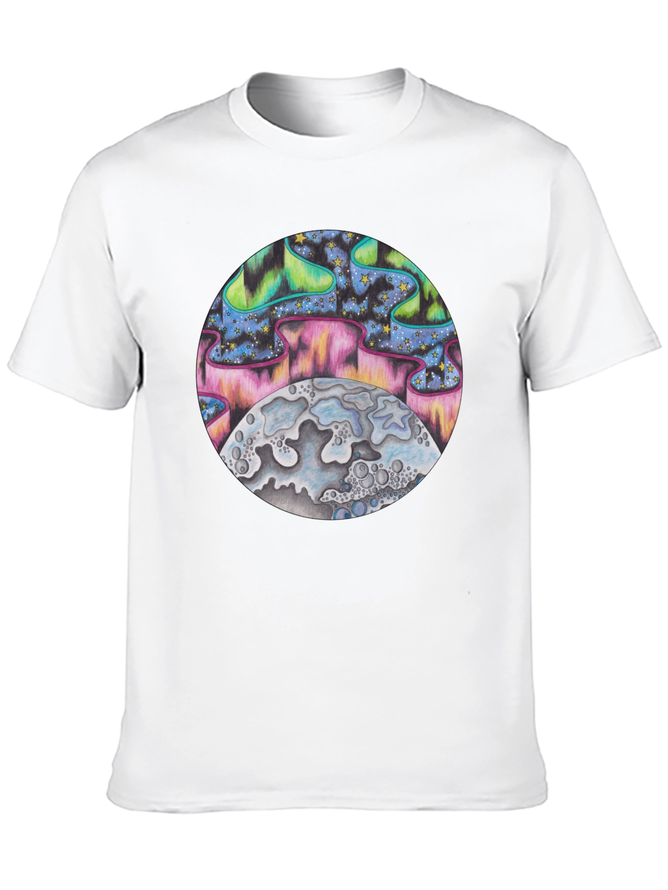 Aurora Moon Graphic Tee - Black