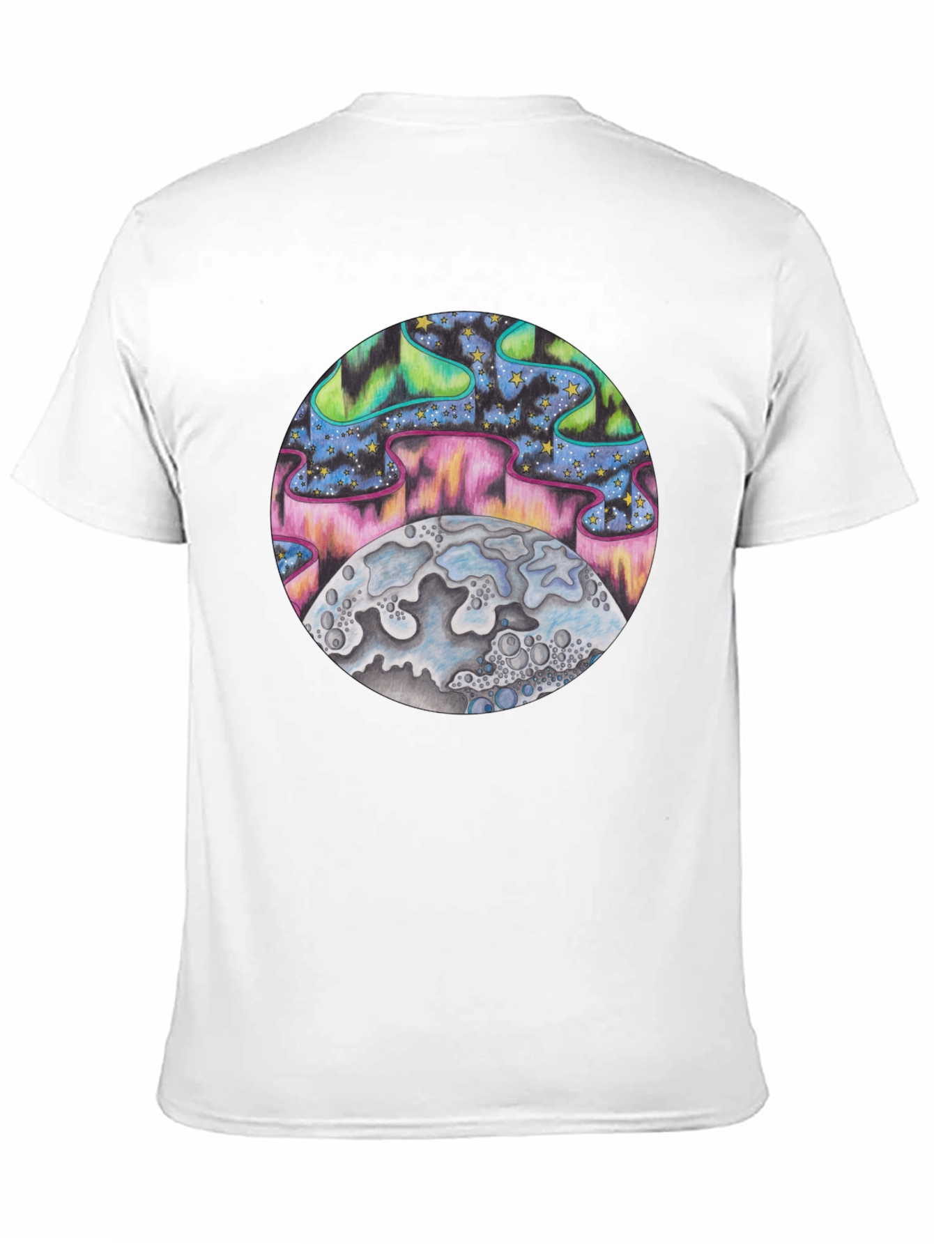 Aurora Moon Graphic Tee - Black