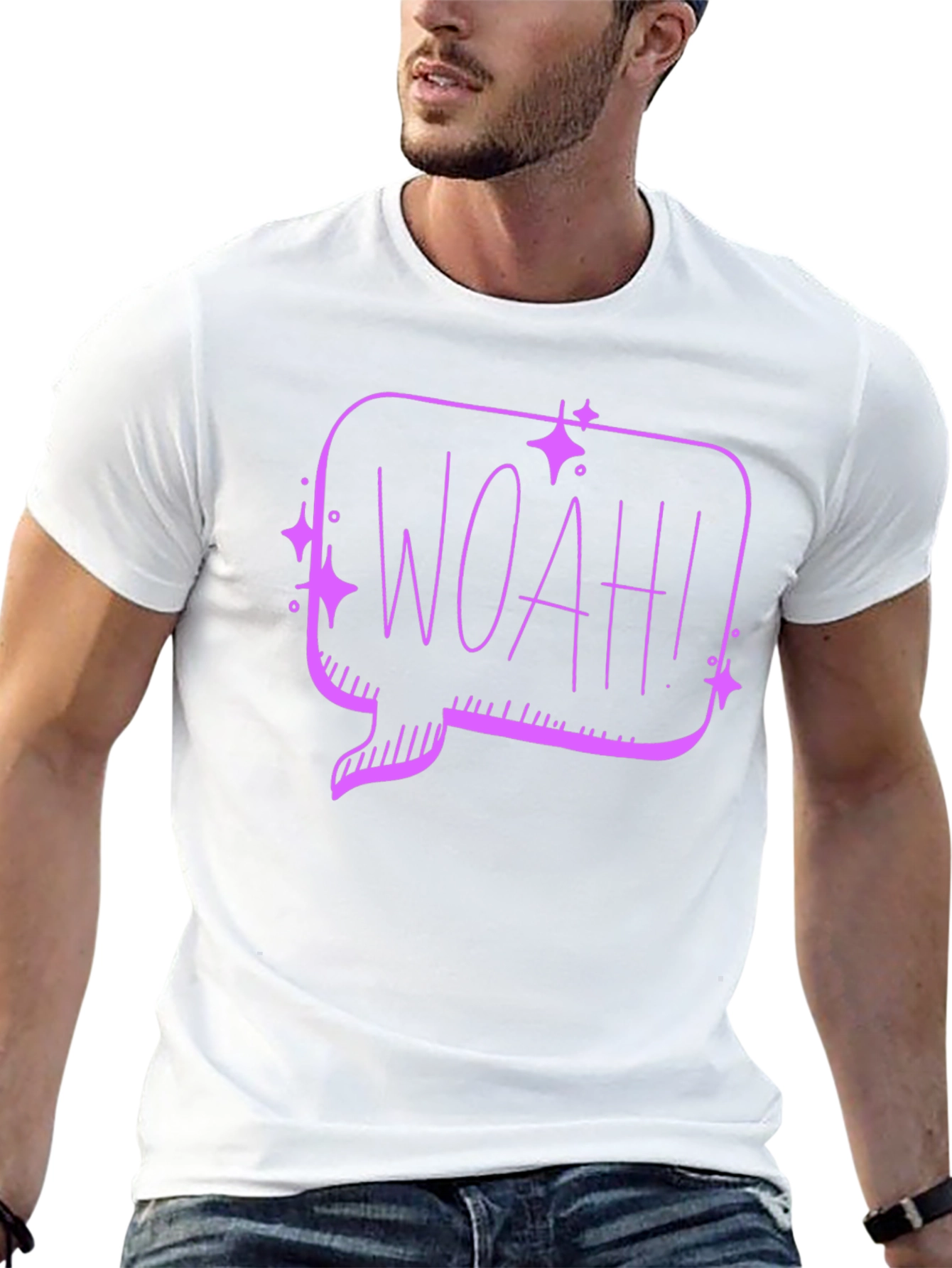 Woah! Graphic Tee - Black Cotton T-Shirt