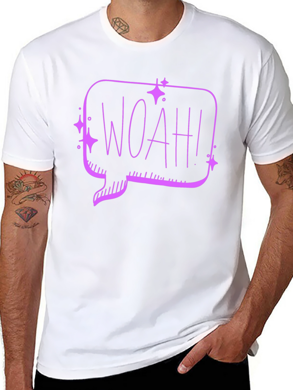 Woah! Graphic Tee - Black Cotton T-Shirt