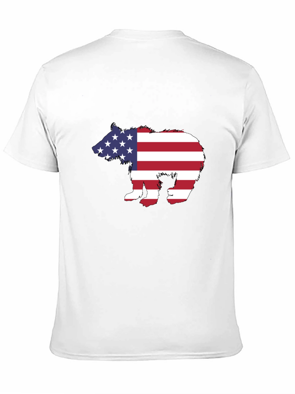 American Flag Bear Graphic Tee - Patriotic T-Shirt