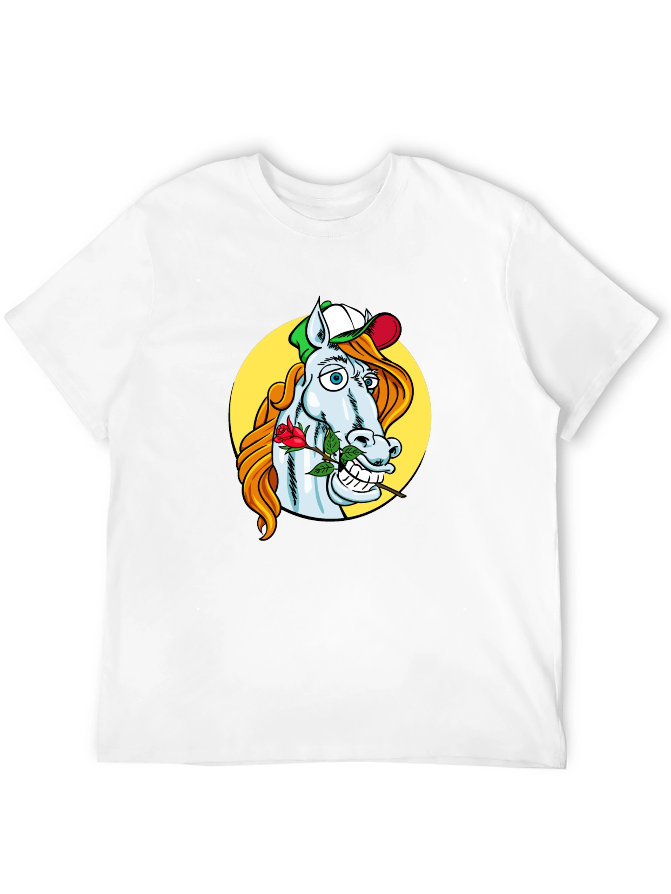 Funny Horse Graphic Tee - Black