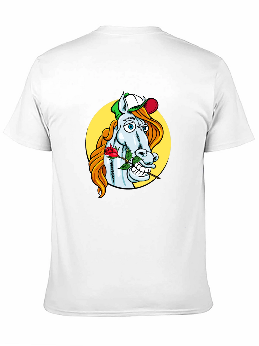 Funny Horse Graphic Tee - Black
