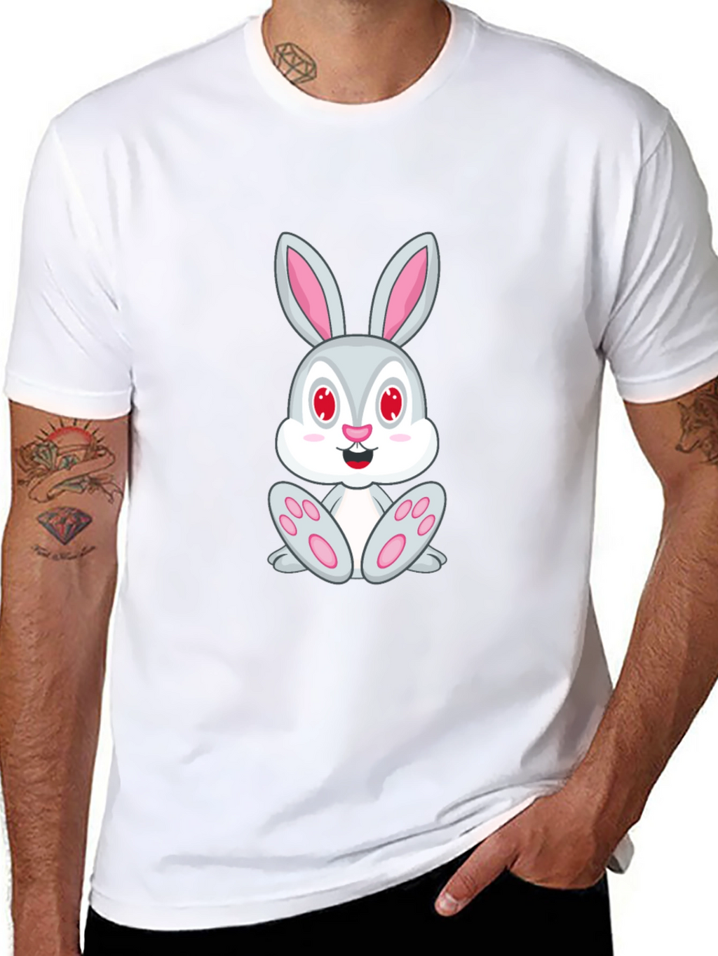 Bunny Graphic Black T-Shirt