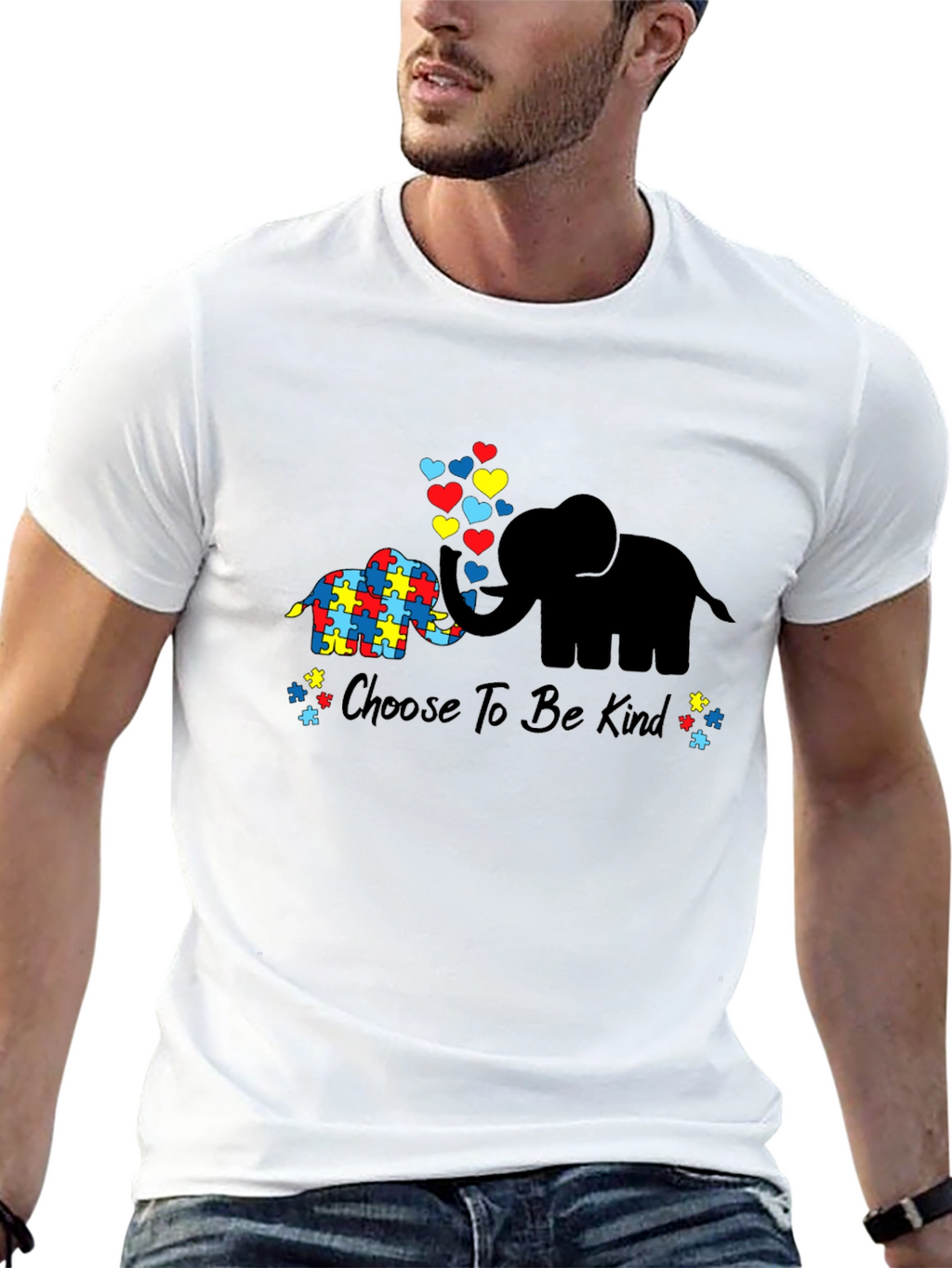 Choose to Be Kind Autism Awareness Elephant T-Shirt