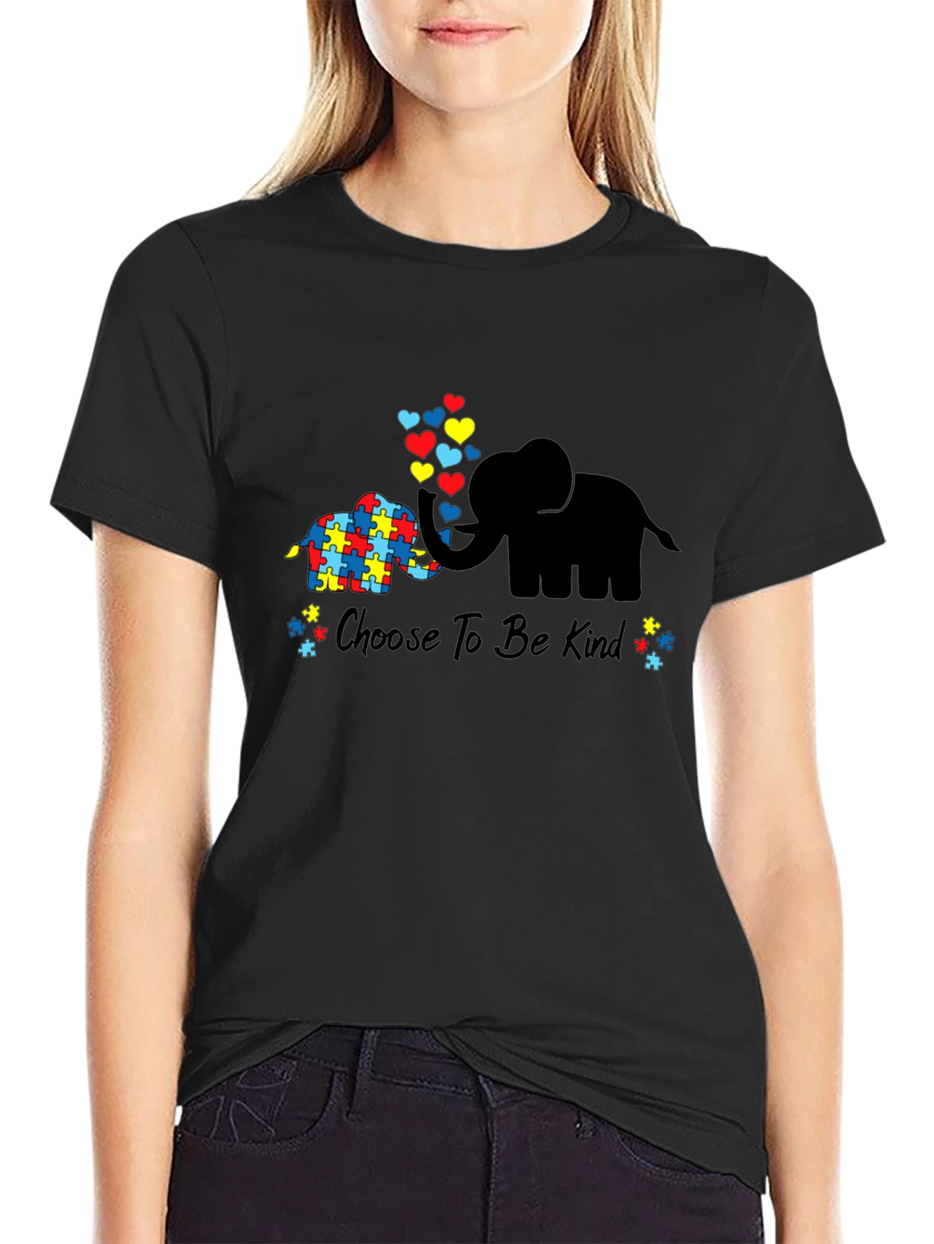 Choose to Be Kind Autism Awareness Elephant T-Shirt