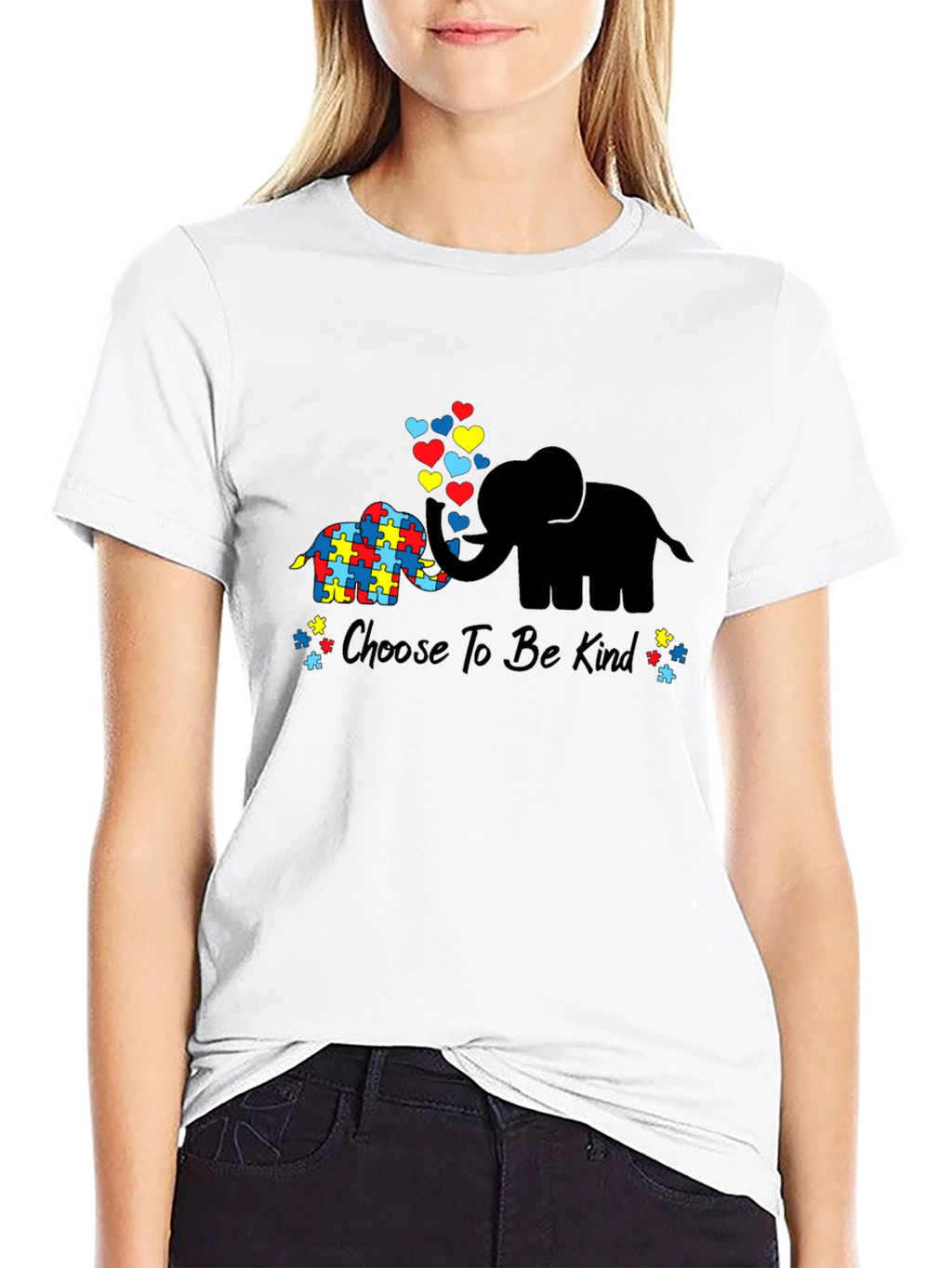 Choose to Be Kind Autism Awareness Elephant T-Shirt