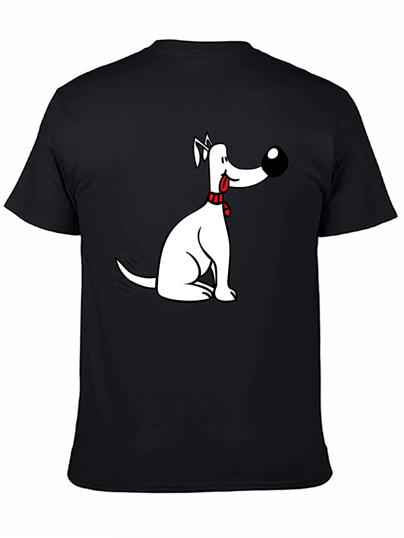 Funny Dog Graphic Black Tee