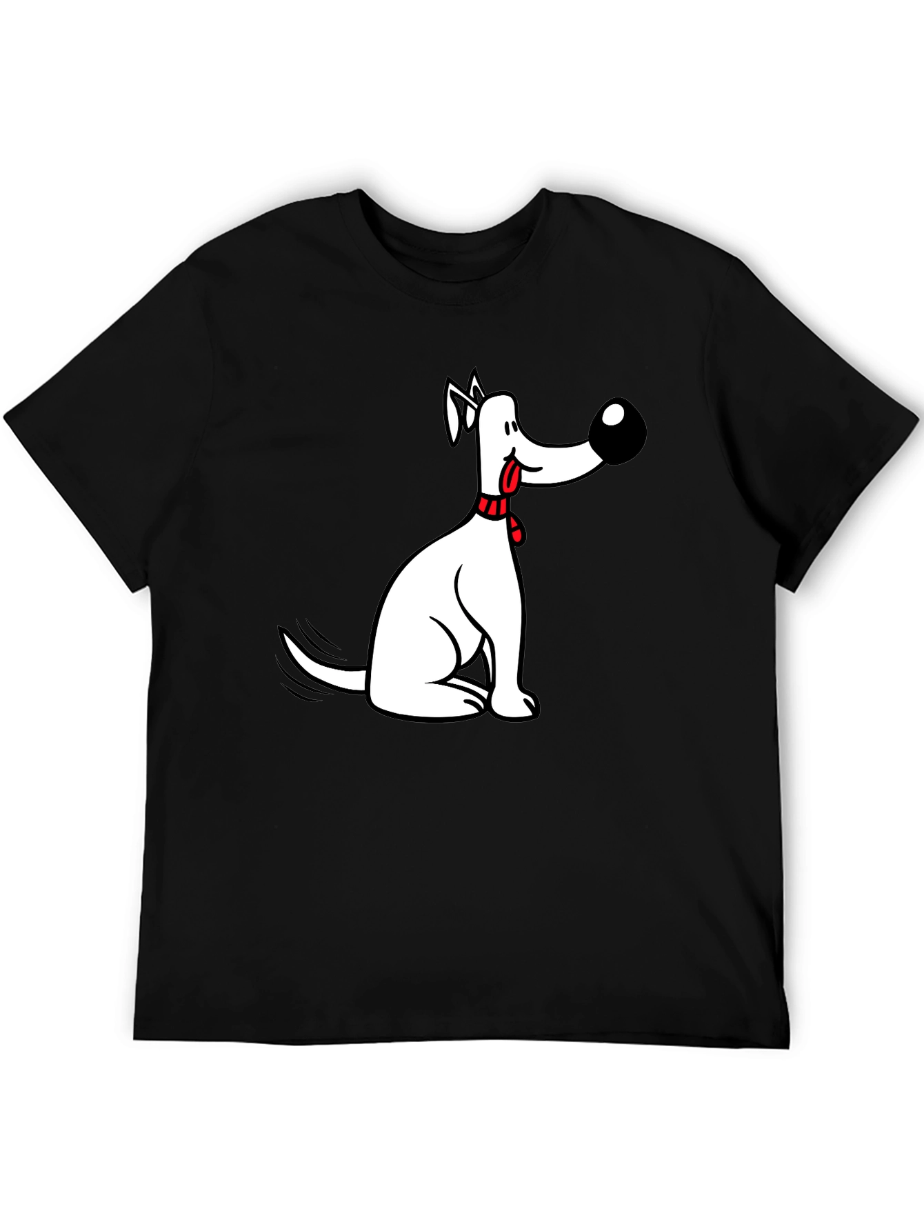 Funny Dog Graphic Black Tee