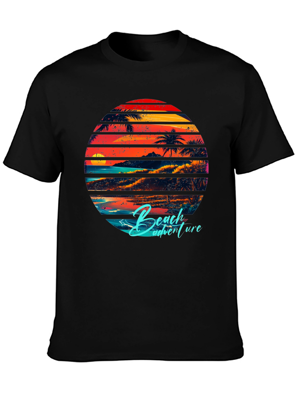 Retro Beach Adventure Graphic T-Shirt