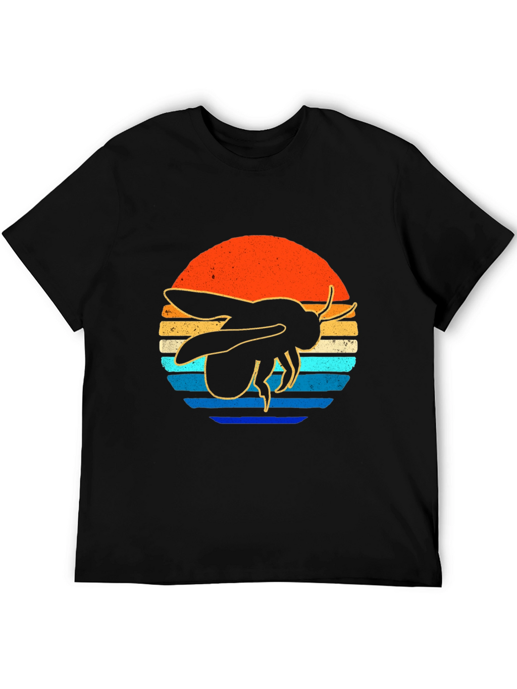 Retro Bee Graphic Tee - Black T-Shirt