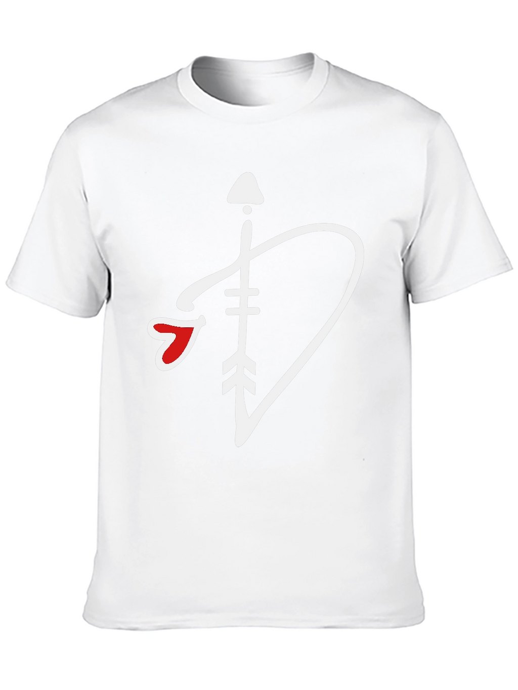 Arrow Heart Graphic Tee - Black Cotton T-Shirt