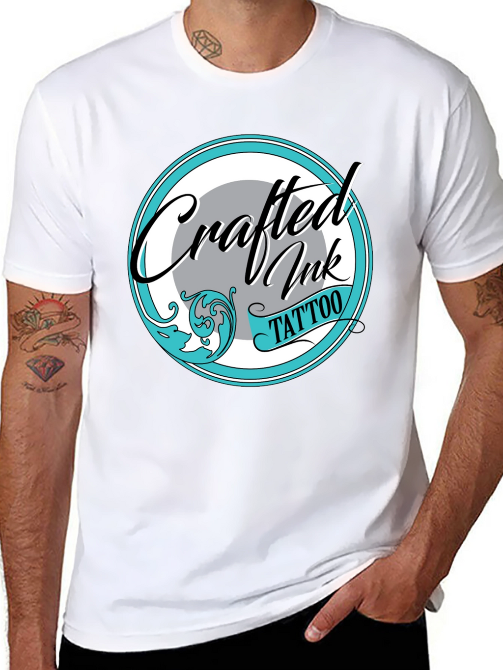 Crafted Ink Tattoo Tee - Stylish Graphic Print Shirt