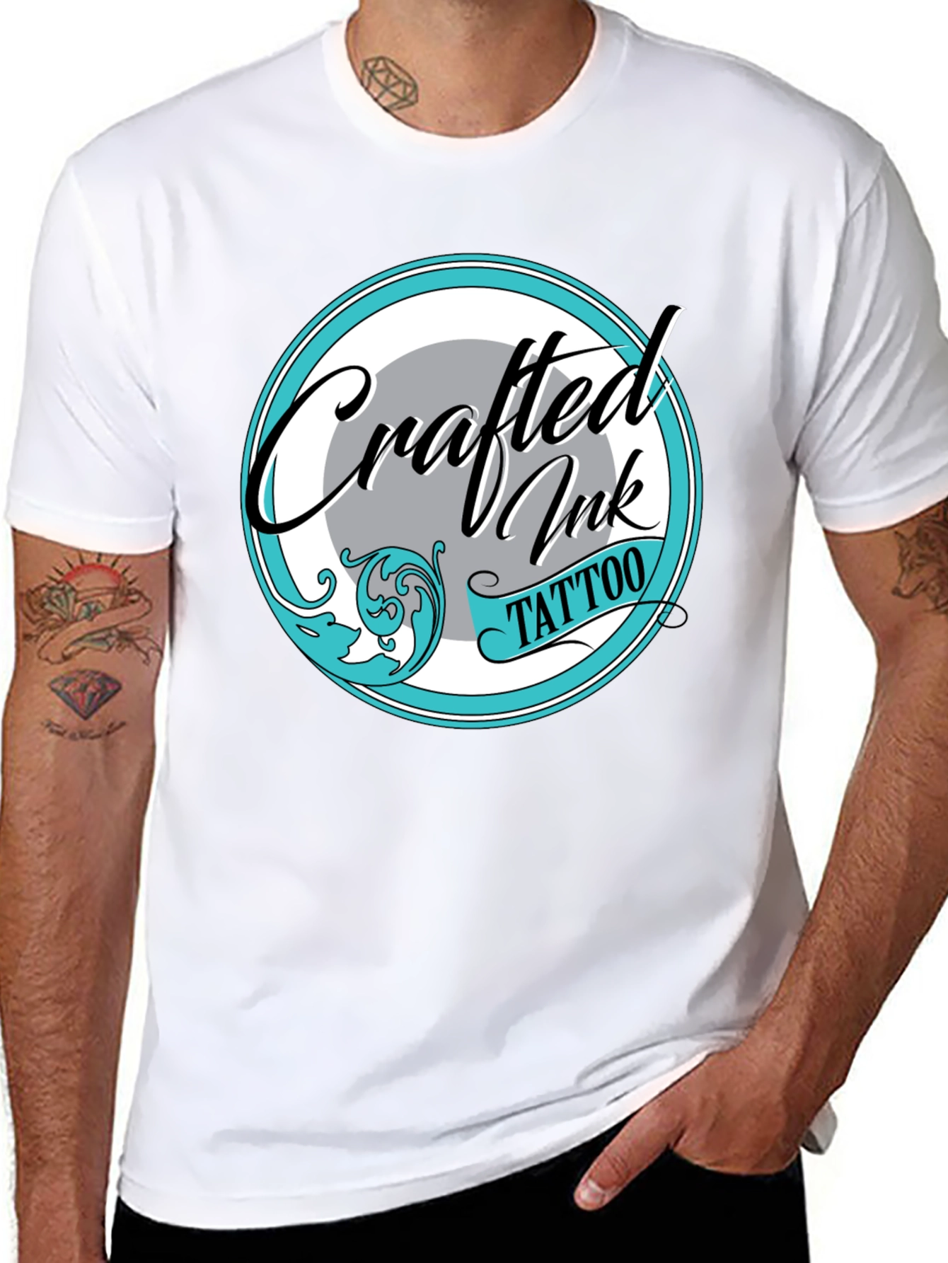 Crafted Ink Tattoo Tee - Stylish Graphic Print Shirt