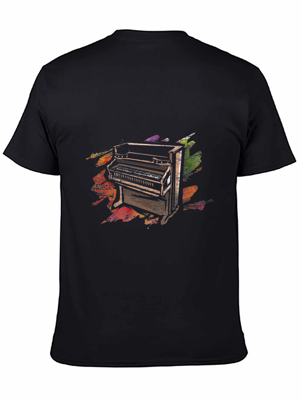 Piano Keys Graphic Tee - Unisex Black T-Shirt