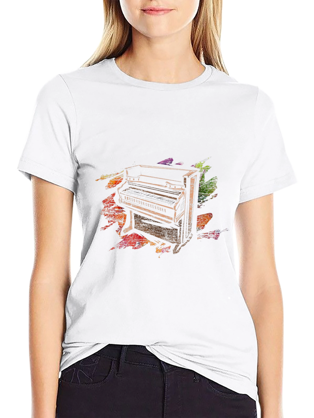 Piano Keys Graphic Tee - Unisex Black T-Shirt