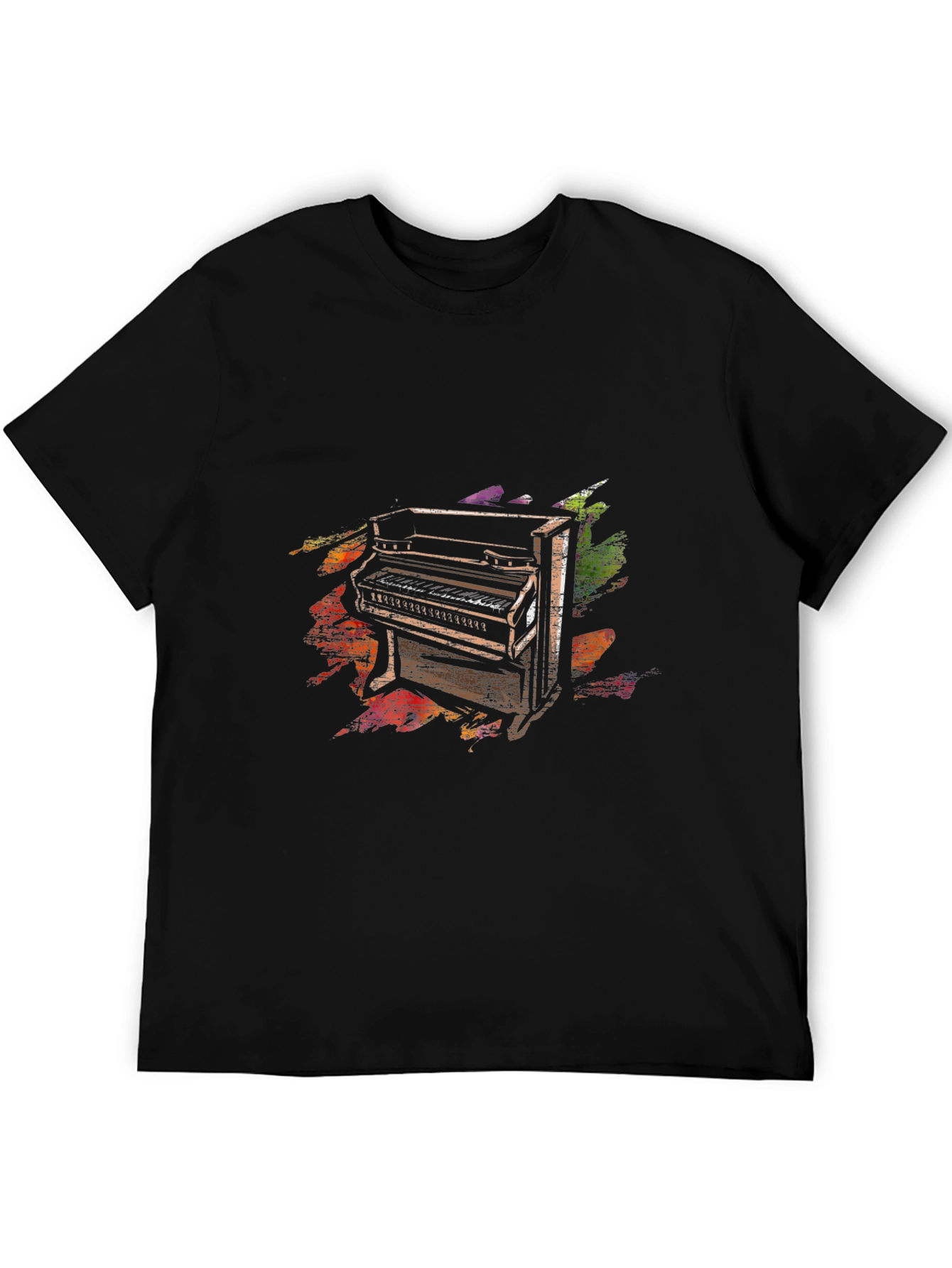 Piano Keys Graphic Tee - Unisex Black T-Shirt