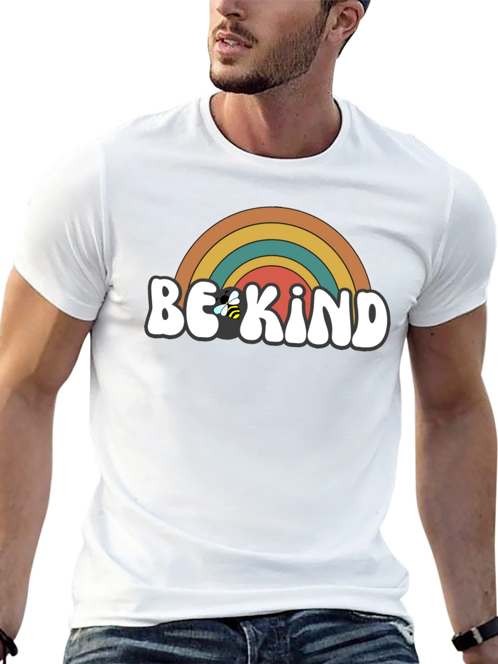 Be Kind Retro Rainbow T-Shirt