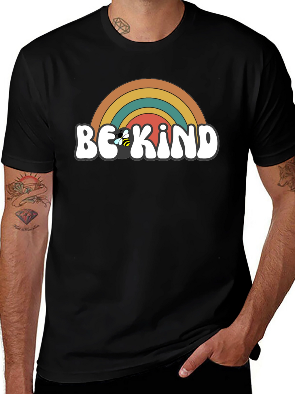 Be Kind Retro Rainbow T-Shirt