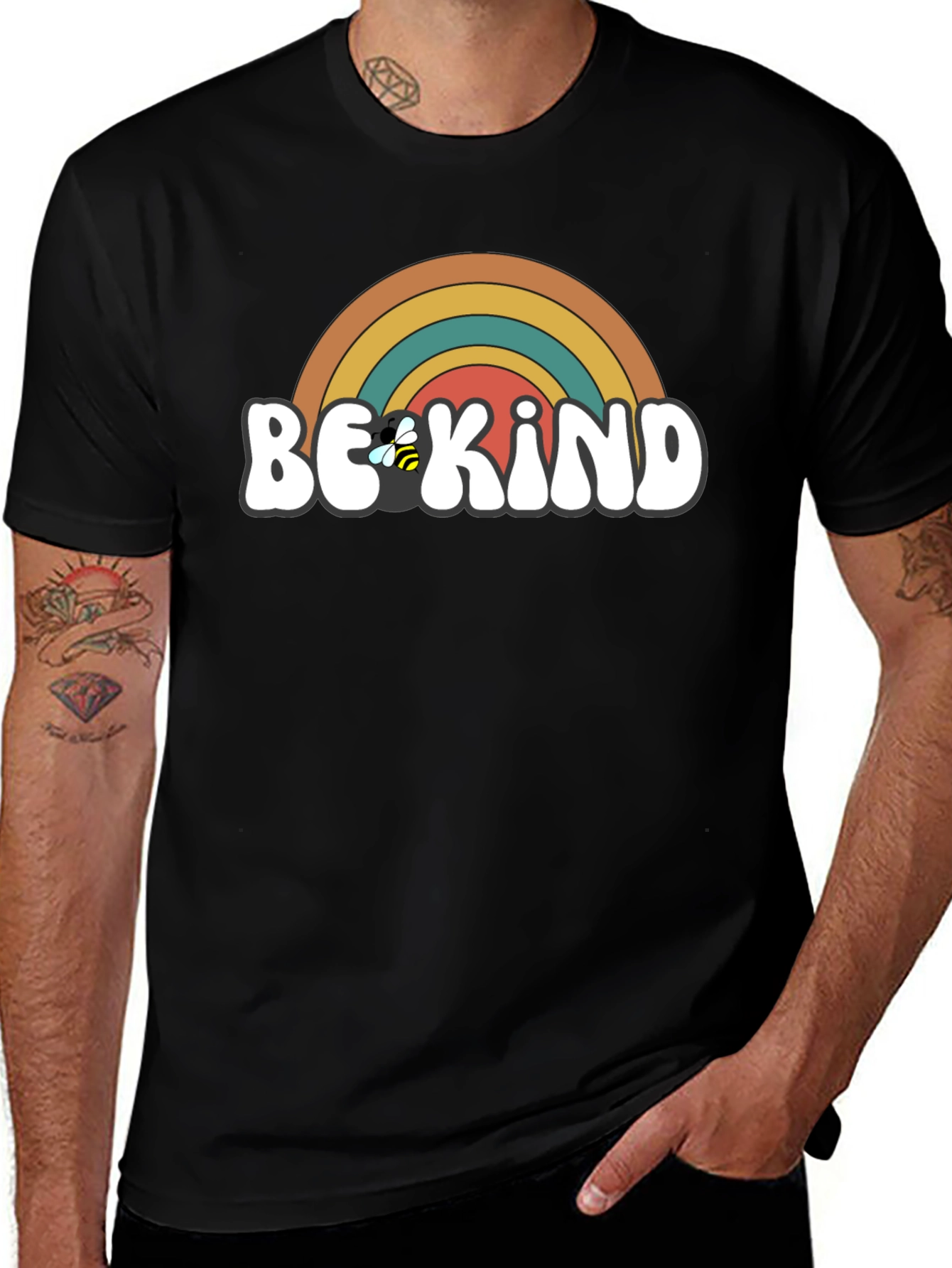 Be Kind Retro Rainbow T-Shirt
