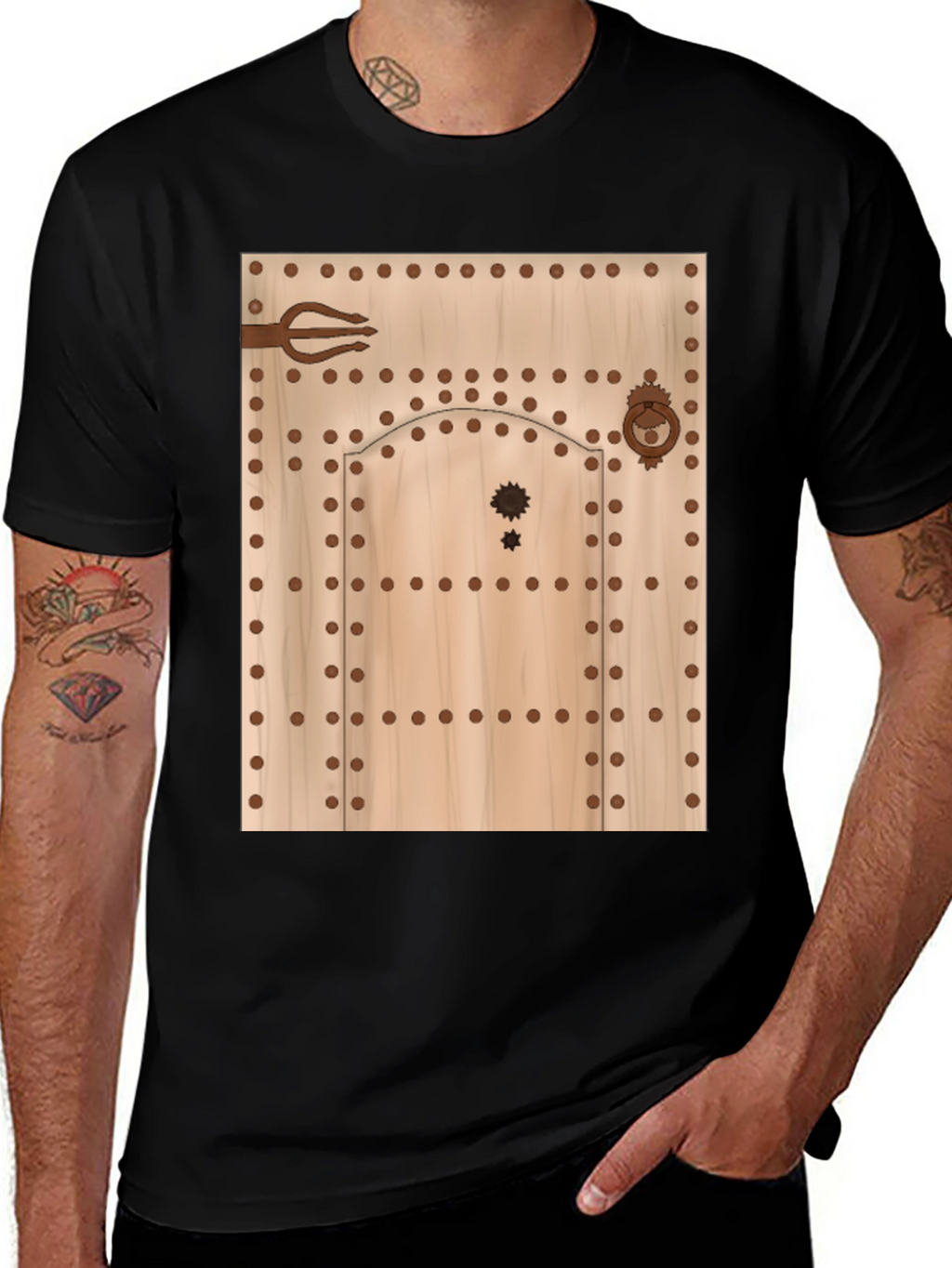 Novelty Door Design T-Shirt