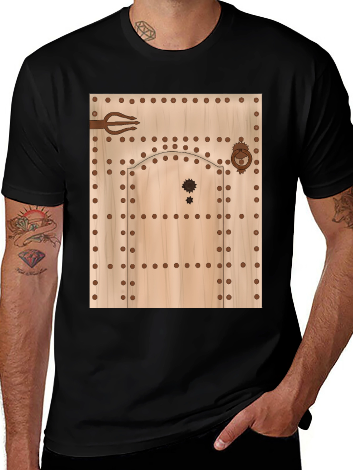 Novelty Door Design T-Shirt