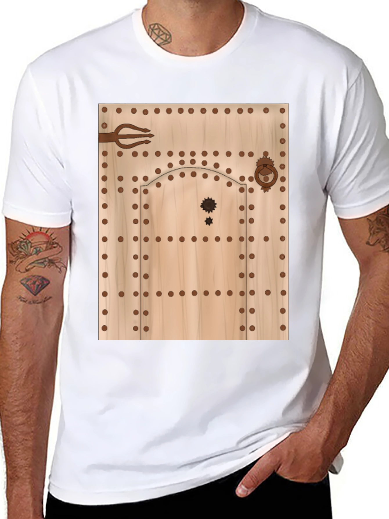 Novelty Door Design T-Shirt