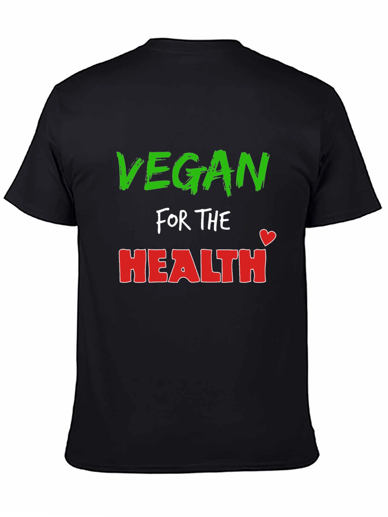 Vegan for Health Black T-Shirt