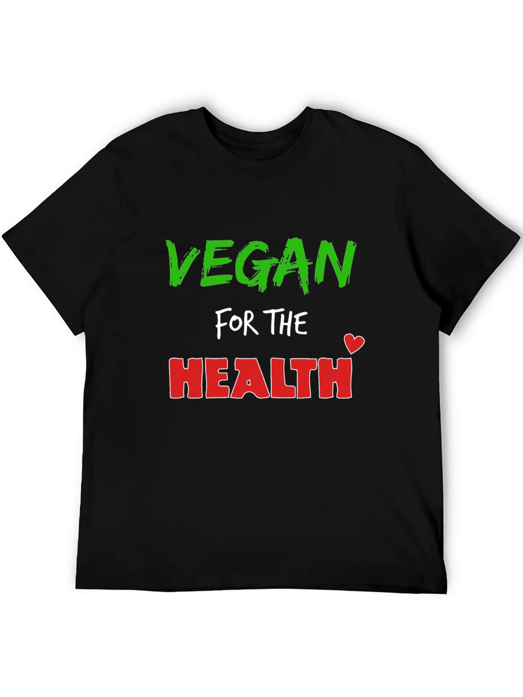 Vegan for Health Black T-Shirt