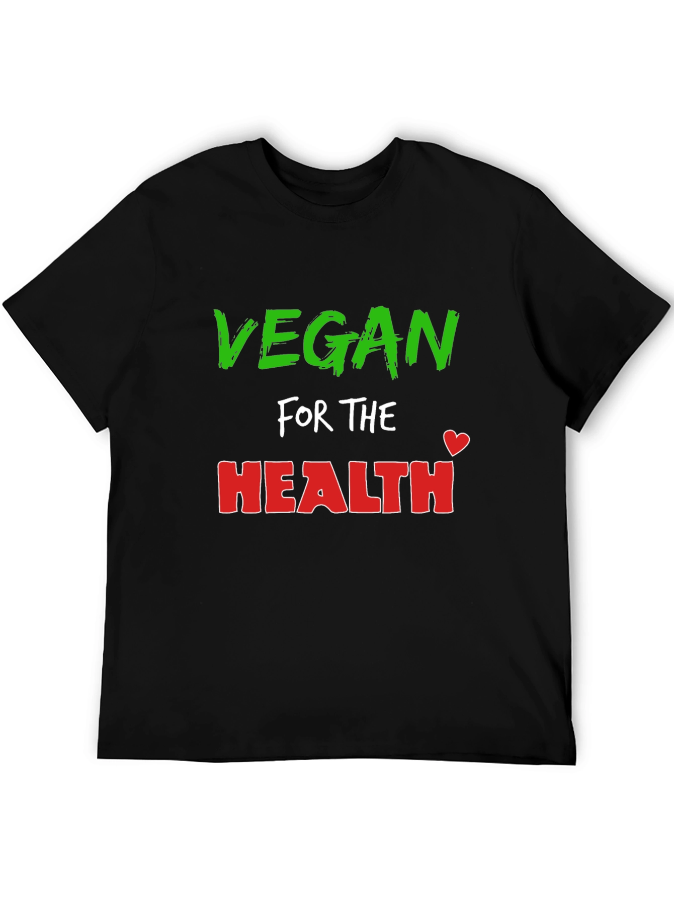 Vegan for Health Black T-Shirt