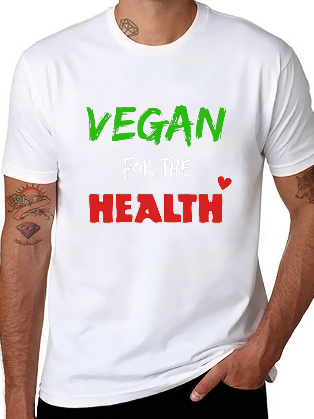 Vegan for Health Black T-Shirt
