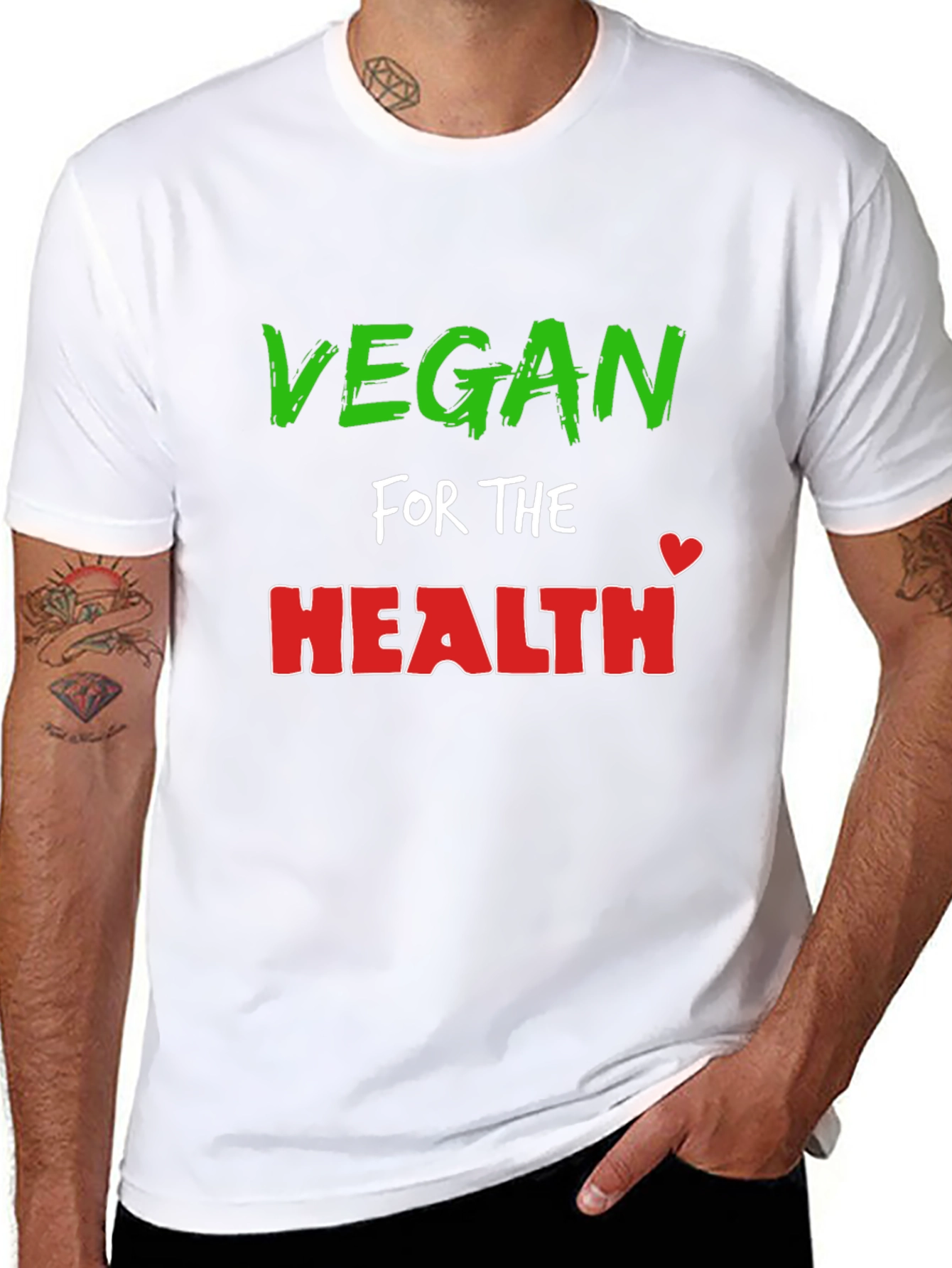 Vegan for Health Black T-Shirt