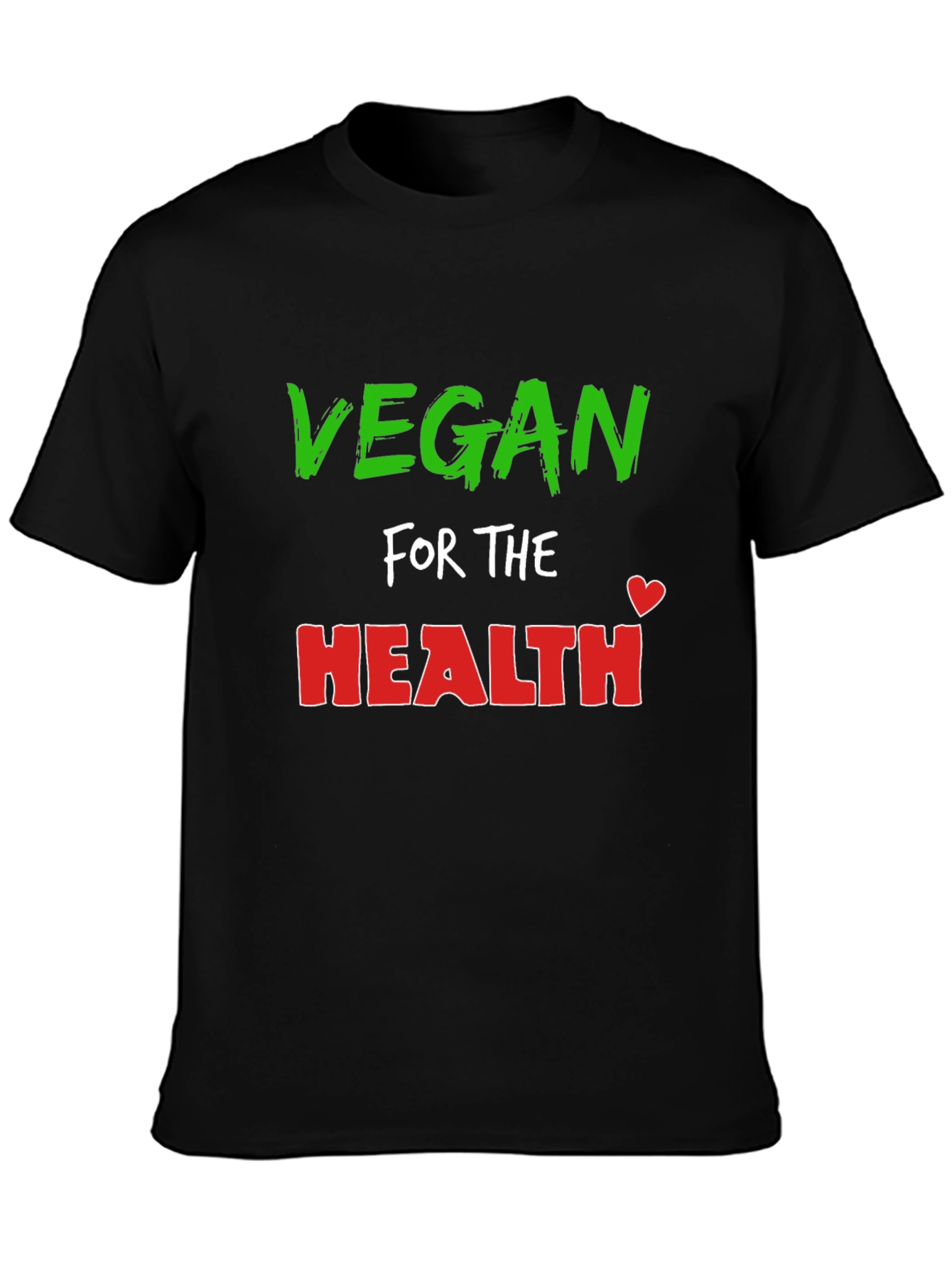 Vegan for Health Black T-Shirt