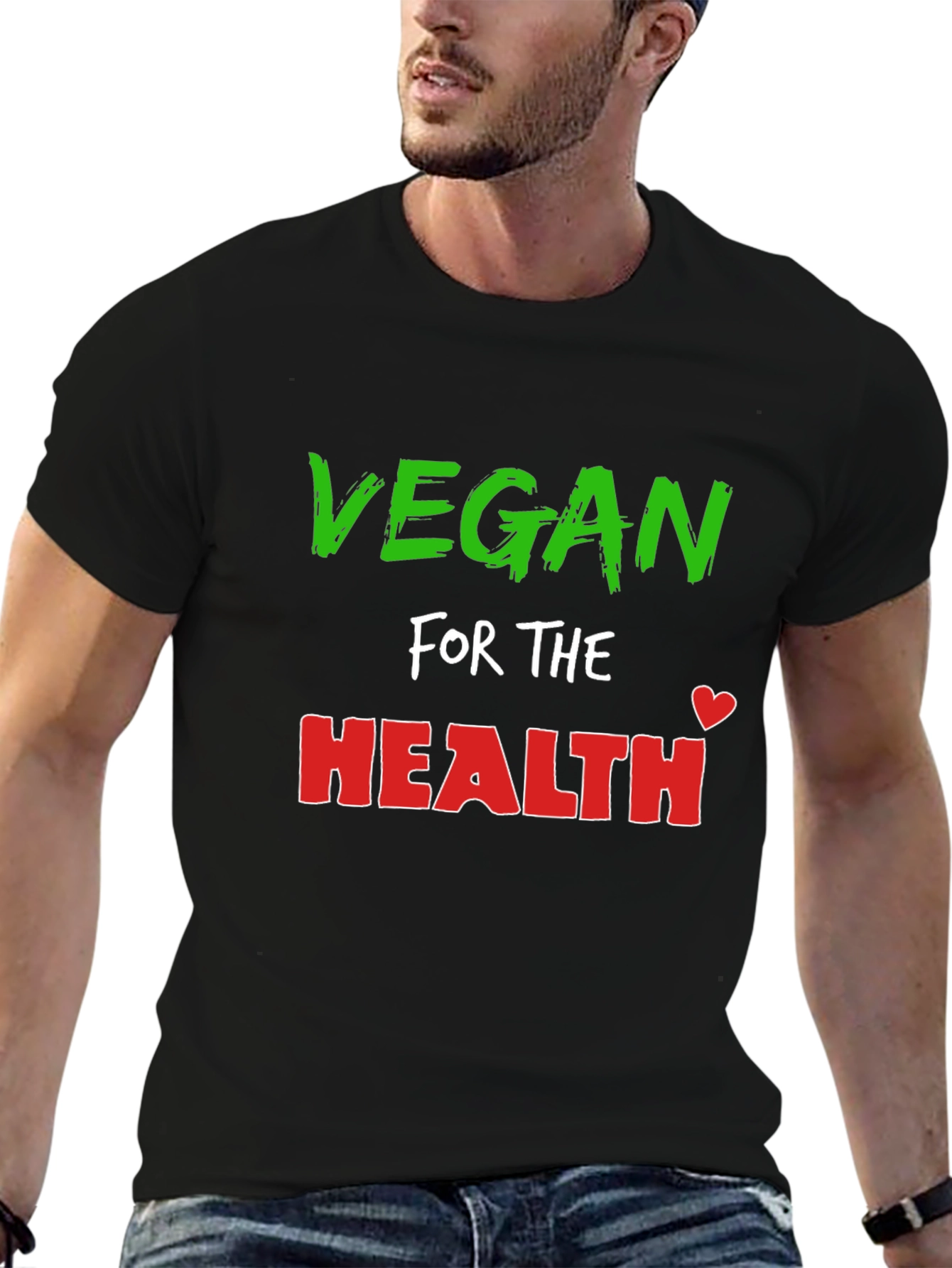 Vegan for Health Black T-Shirt